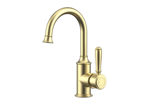CLASICO BASIN MIXER GOOSENECK - BRUSHED GOLD