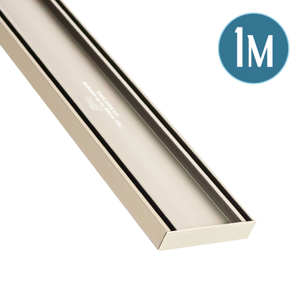 Lauxes Brushed Nickel Slimline Tile Insert Drain