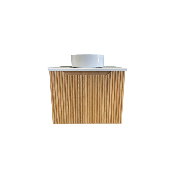 WILLOW NATURAL OAK FLUTED VANITY - 600 