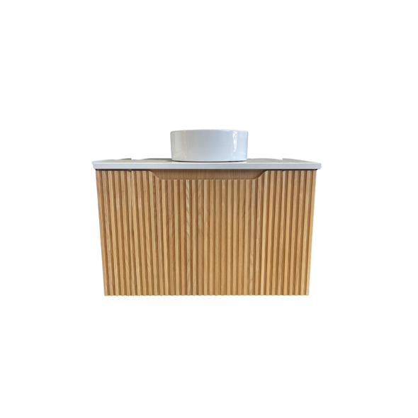 WILLOW NATURAL OAK FLUTED VANITY - 750