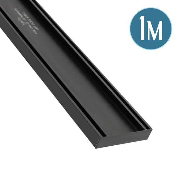 Lauxes Black Slimline Tile Insert Drain