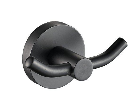 OTUS DOUBLE ROBE HOOK - MATTE BLACK