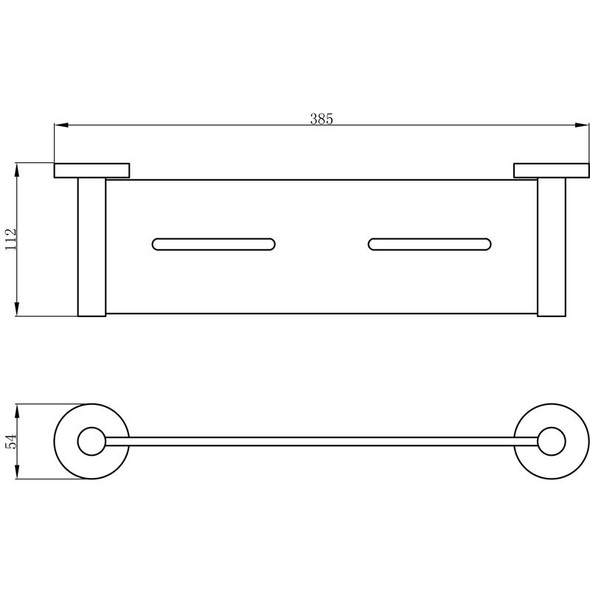 OTUS SHOWER SHELF - BRUSHED GOLD