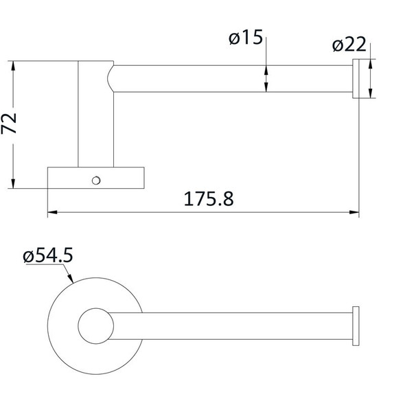 OTUS TOILET ROLL HOLDER - MATTE BLACK