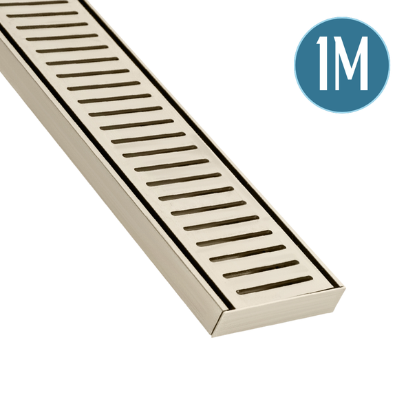 Lauxes Standard Brushed Nickel Grate Drain