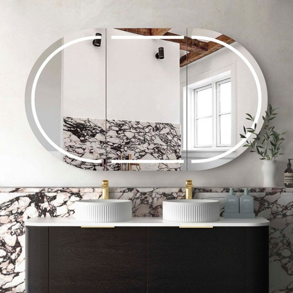 LED BONDI 1500x900 SHAVING CABINET - BLACK OAK