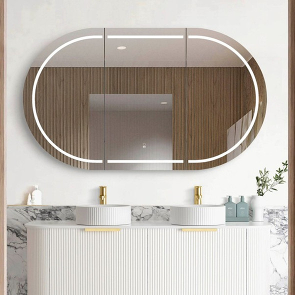 LED BONDI 1500x900 SHAVING CABINET - MATTE WHITE