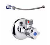 Mini Cistern Kit with Flexible Hose includes cistern cock, wall flange and 450mm hose