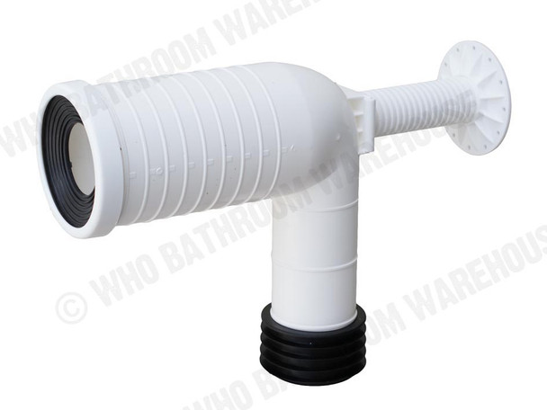 Pan Bend Extended Waste Plumbing (White) - 11950