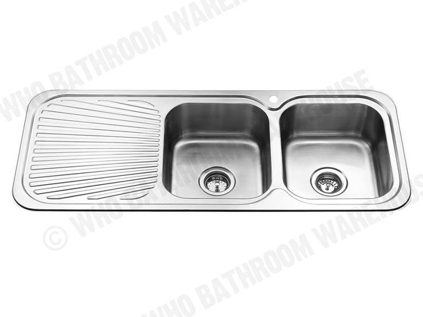 Cora Double RH Bowl & Single Drainer Kitchen Sink 1180 x 480mm