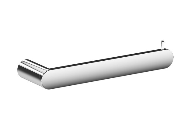 Stainless steel bathroom accessory polished to a brilliant mirror finish.