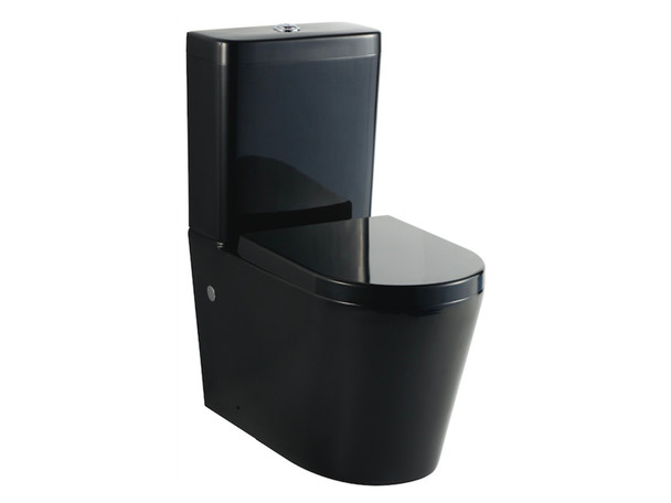 Kasey Box Rim Wall Faced Toilet (Black) - KDK008-B