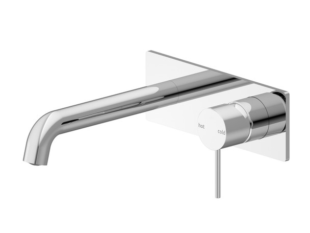 Mecca 160mm Combo Bottom Lever Wall Basin Mixer Tap (Chrome) - 14269