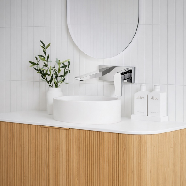 Andira Basin/Bath Wall Mixer Combo Chrome