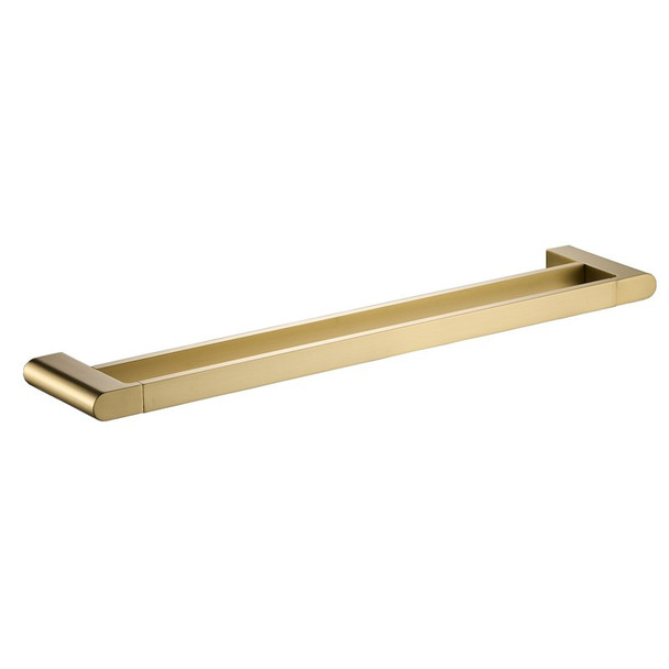 Flores Double Towel Rail 600 mm Brushed Gold