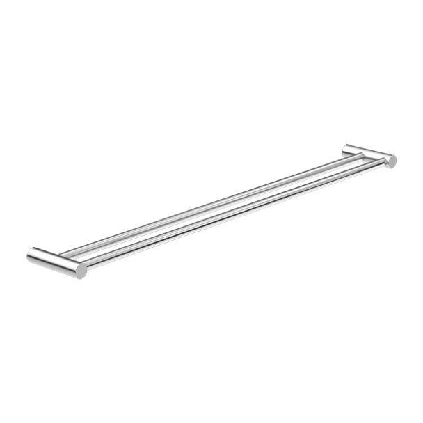 NEW MECCA DOUBLE TOWEL RAIL 800MM CHROME