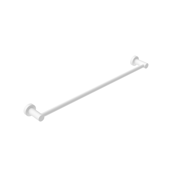 MECCA SINGLE TOWEL RAIL 600MM MATTE WHITE