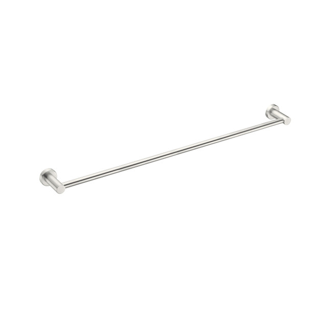 MECCA SINGLE TOWEL RAIL 800MM BRUSHED NICKEL