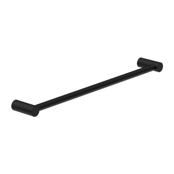 NEW MECCA SINGLE TOWEL RAIL 600MM MATTE BLACK