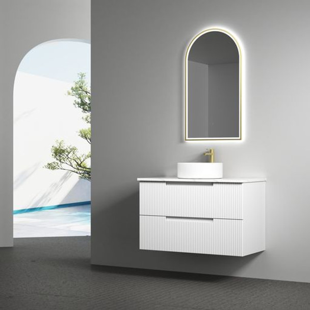 Aulic Canterbury Touchless Arched LED Mirror 900x500mm