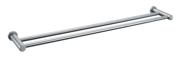 Samantha DLX 750 Double Towel Rail Brushed Nickel
