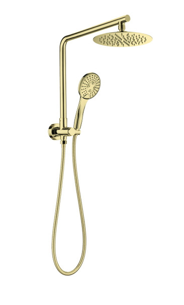 Montella Shower Rail Set Brushed Gold (250mm Shower Head)