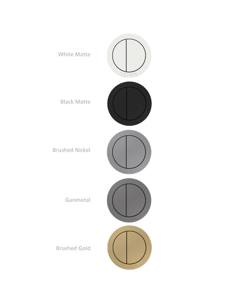Round Press Button Chrome/Matt Black/Brushed Nickel/Gunmetal/Brushed Gold (Toilet Cistern)