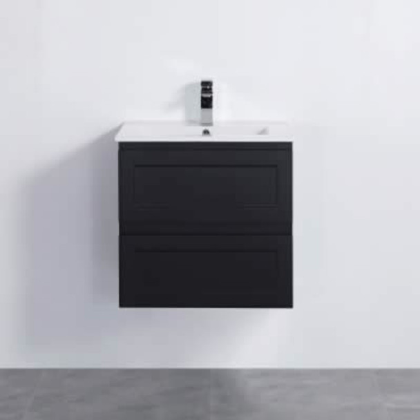 Fremantle Wall Hung PVC Vanity Matt Black