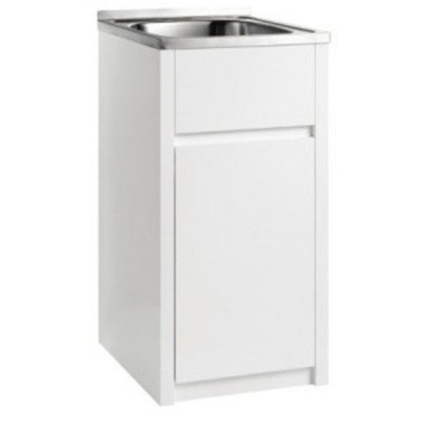 Laundry Tub 455mm with Cabinet Finger Pull 35L