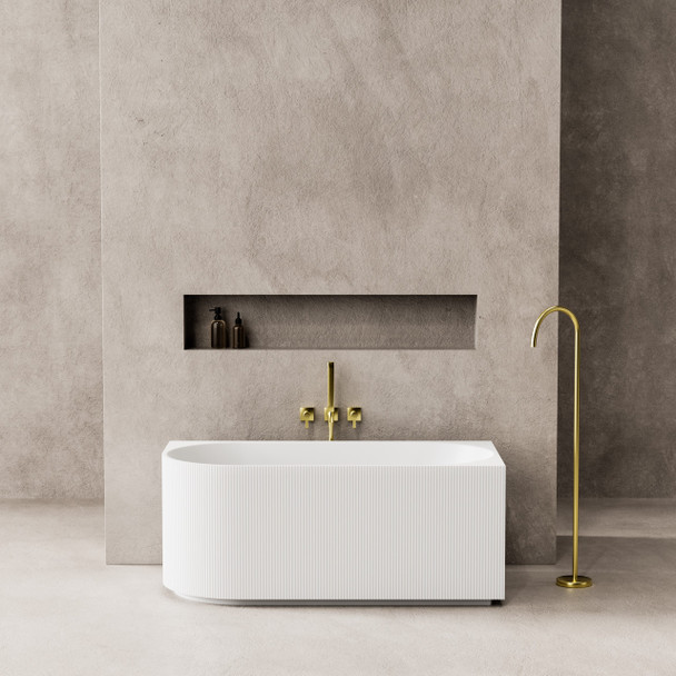 CAPRI GROOVE CORNER BATH Gloss White