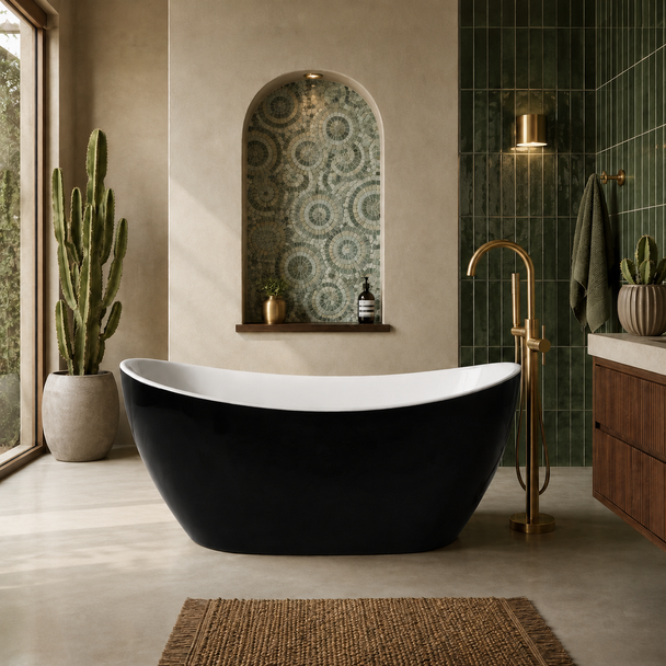 EVIE FREESTANDING BATH - MATTE BLACK