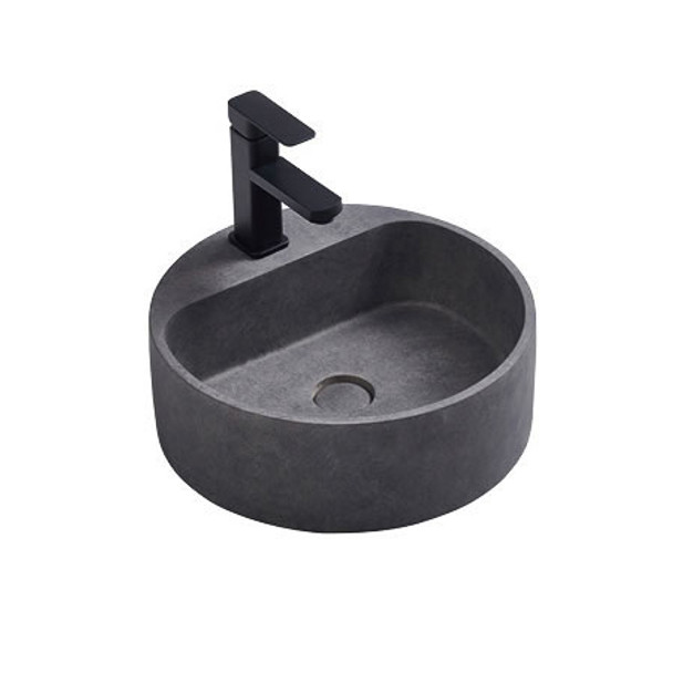 BURANO ROUND CONCRETE BASIN - LIGHT CHARCOAL