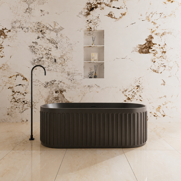 CASCADE FREESTANDING BATHTUB MATTE BLACK 1700MM