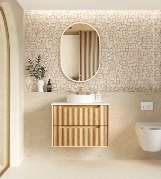 BYRON FLUTED VANITY WOODLAND OAK