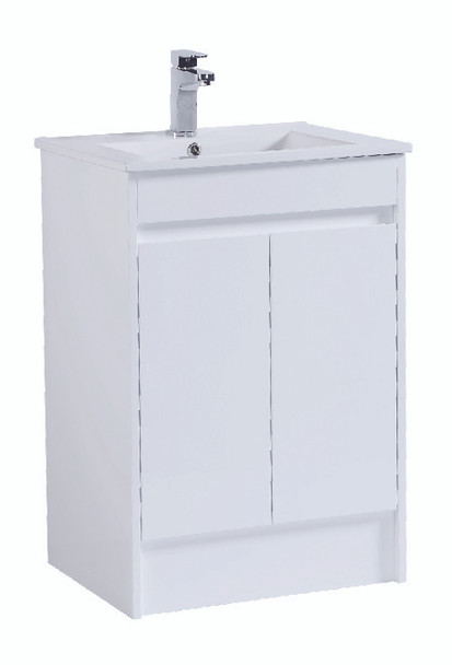 POLAR 600 FLOOR MOUNT PVC VANITY CABINET ONLY GLOSS WHITE 