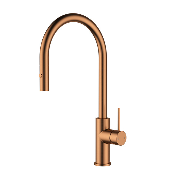 OTUS SLIMLINE GOOSNECK PULL OUT SINK MIXER - BRUSHED COPPER OTUS SLIMLINE GOOSNECK PULL OUT SINK MIXER - BRUSHED COPPER