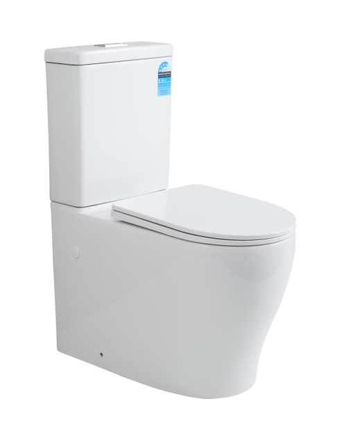 ZEUS RIMLESS TORNADO BACK TO WALL SUITE - GLOSS WHITE