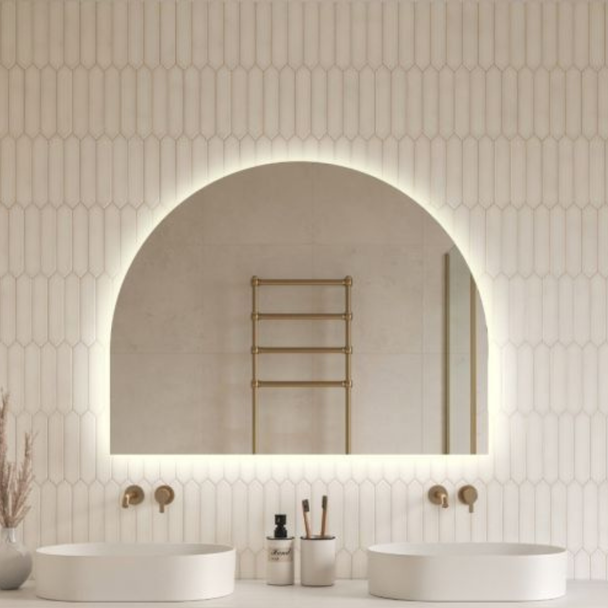 ARIA LED Arch Backlit Touchless Mirror - 900 x 800