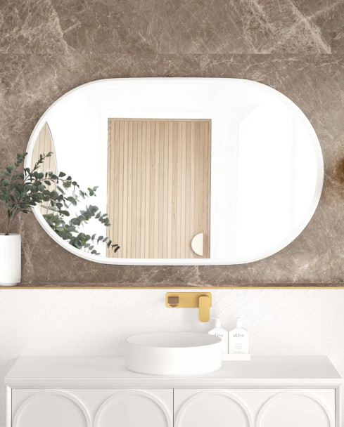 LED NOOSA 1200x750mm WHITE METAL FRAME MIRROR