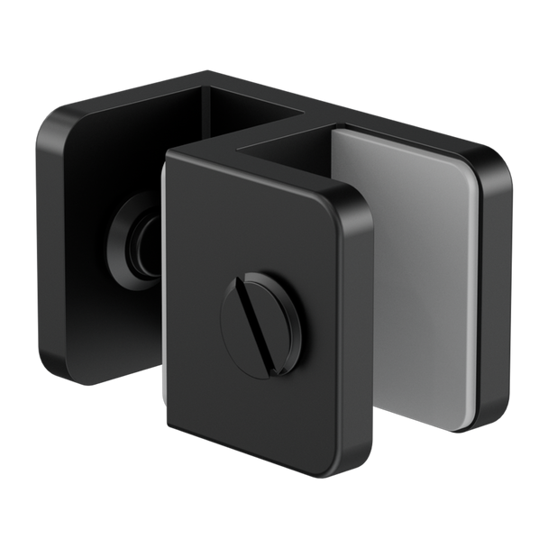 OVER-PANEL 10mm GLASS TO GLASS FITTING - MATTE BLACK