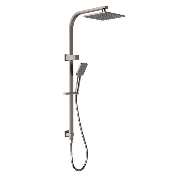 EDEN SQUARE MULTI-FUNCTIONAL SHOWER SET 200mm - BRUSHED NICKEL
