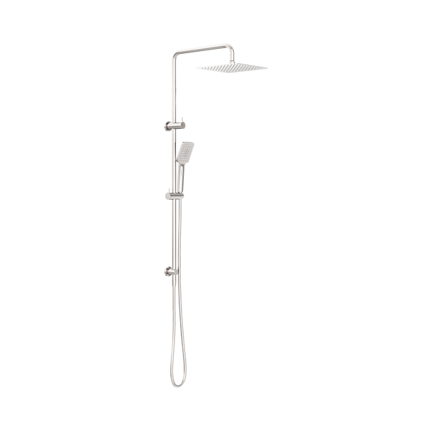 SQUARE PROJECT TWIN SHOWER - BRUSHED NICKEL