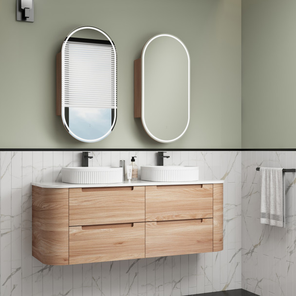 BRIONY CURVED WALL HUNG VANITY 1800mm 