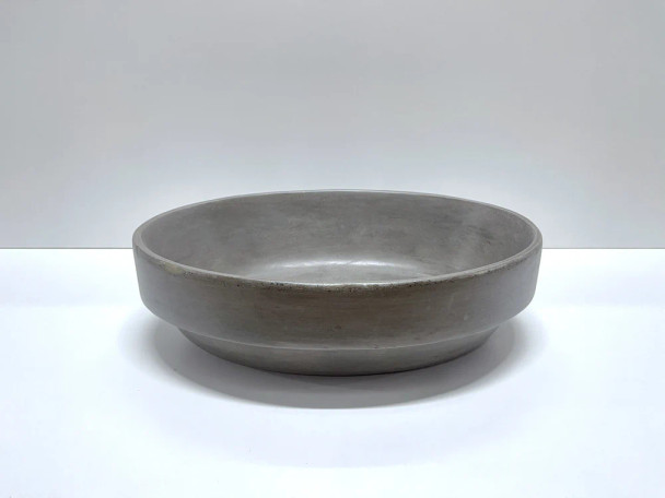Calista Oval Semi Insert Concrete Basin - Charcoal