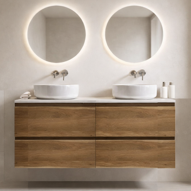 SPOTTED GUM WALL HUNG VANITY 45 4D 1200mm