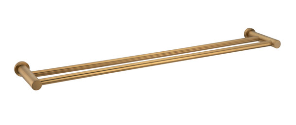 SAMANTHA 750 DOUBLE TOWEL RAIL - BRUSHED GOLD