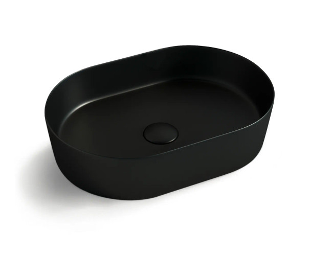 QUAY OVAL BASIN 500x330x120 - MATTE BLACK 