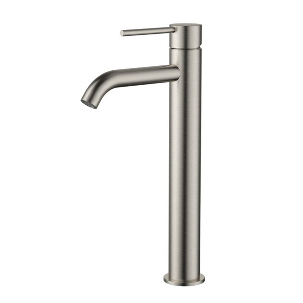 STAR MINI HIGH RISE BASIN MIXER CURVED SPOUT - BRUSHED NICKEL