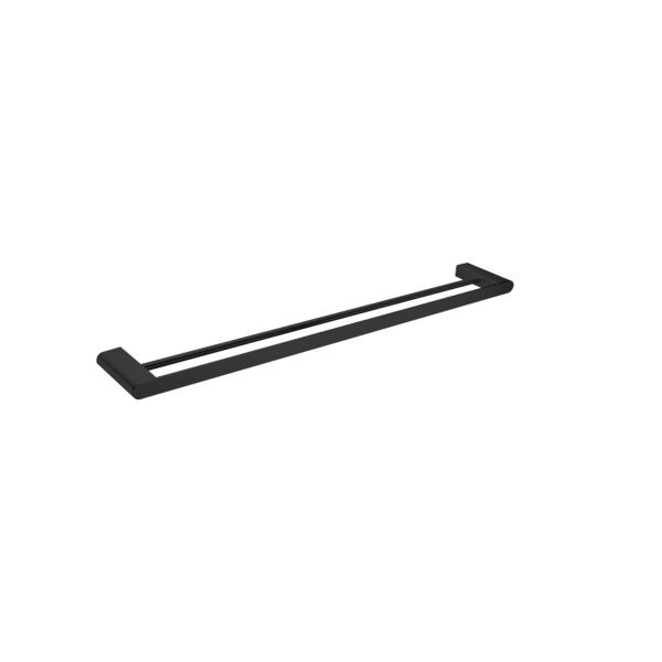 BIANCA DOUBLE TOWEL RAIL 800MM MATTE BLACK