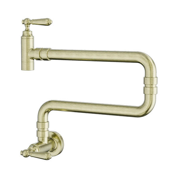 YORK WALL MOUNTED POT FILLER AGED BRASS